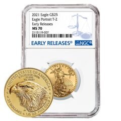 2021 1/2 oz NGC MS-70 ER Type 2 American Gold Eagle Coin
