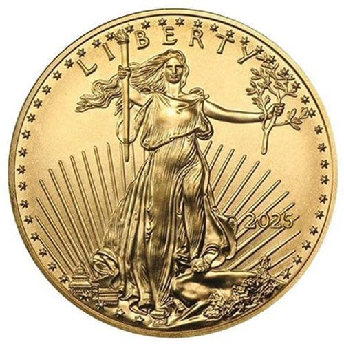 Gus25age 010 2025 Us Gold Eagle 1 10 Oz Coin Obverse