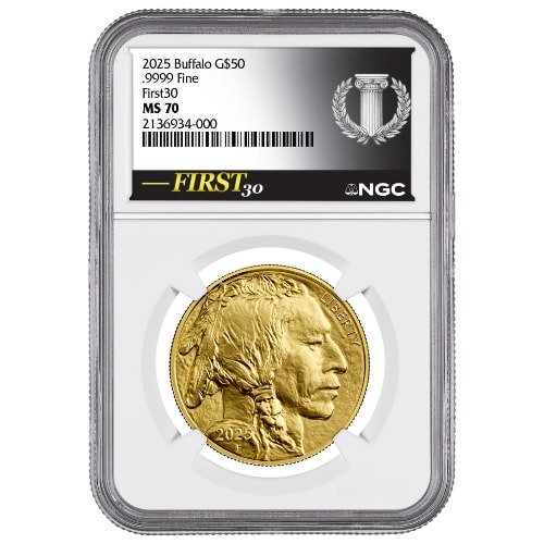 Gus25buffngcms70f30 1 2025 Us Gold Buffalo Ngc Ms 70 First30 1 Oz Coin Obverse