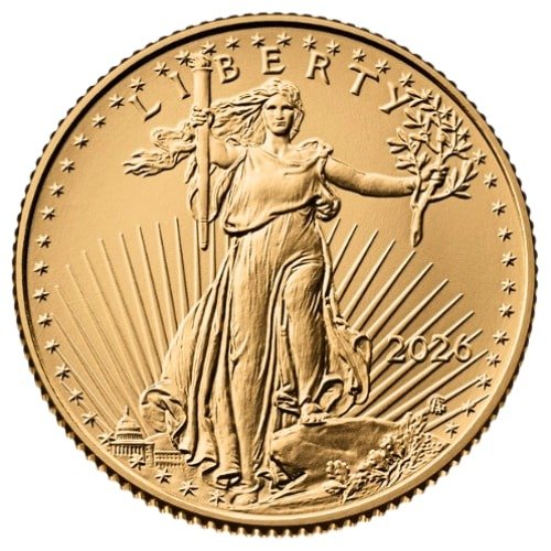 Gus26age 025 2026 Us Gold Eagle 1 4 Oz Coin Front