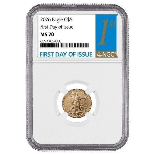 Gus26agengcms70fdoi 010 2026 Us Gold Eagle Ngc Ms 70 First Day Of Issue 1 10 Oz Coin Front