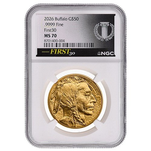 Gus26buffngcms70f30 1 2026 Us Gold Buffalo Ngcms70 First30 1oz Coin Obv3 500x500 1