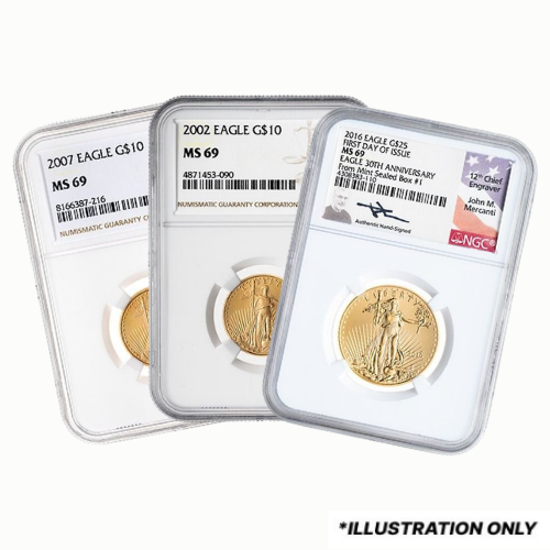 Gusagems69 025 Ngc Pcgs Ms 69 1 4 Oz American Gold Eagle Coin Random Year