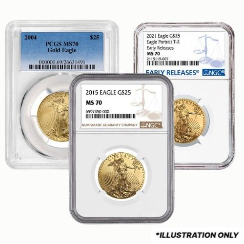 Gusagems70 05 Random Us Gold Eagle Ngc Pcgs Ms70 1 2 Oz Coin Main