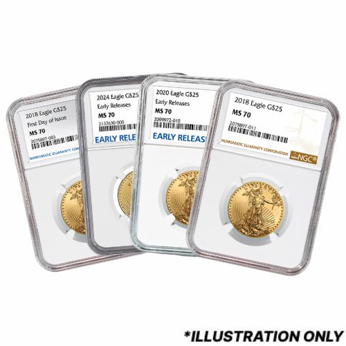 Gusagengcms70 05 Random Us Gold Eagle 1 2 Oz Ngc Ms 70 Coin Front