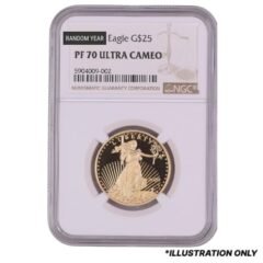 NGC PF-70 1/2 oz American Gold Eagle Proof Coin - Random Year