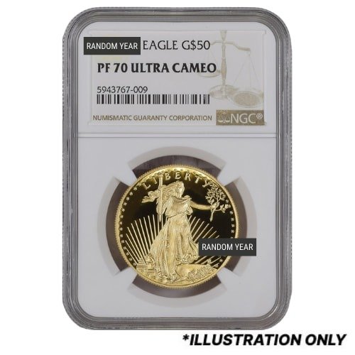 Gusagengcpf70 1p Us Gold Eagle Ngc Pf 70 1 Oz Proof Random Year Obverse