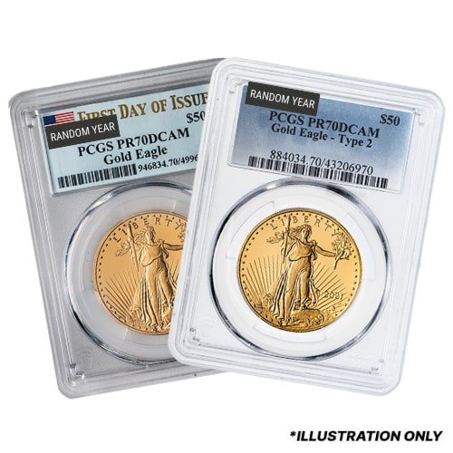 Gusagepcgspr70 1p Us Gold Eagle Pcgs Pr 70 1 Oz Proof Random Year Front