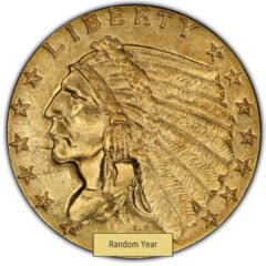 $2.50 Indian Quarter Eagle Gold Coin (Cleaned/Jewelry Grade) - Random Year