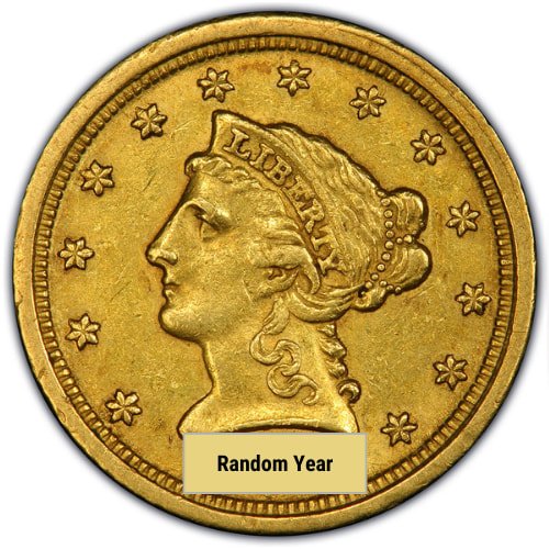 Guslibertyxf 01209 Liberty Quarter Eagle Xf Obverse