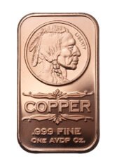 1 oz Indian Head Copper Bar - Osborne Mint