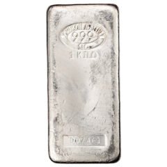 1 Kilo Johnson Matthey Silver Bar - Past Design