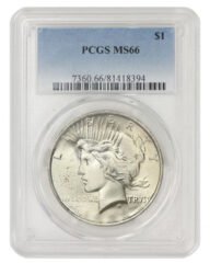 1922-1935 PCGS MS-66 Peace Silver Dollar - Random Year