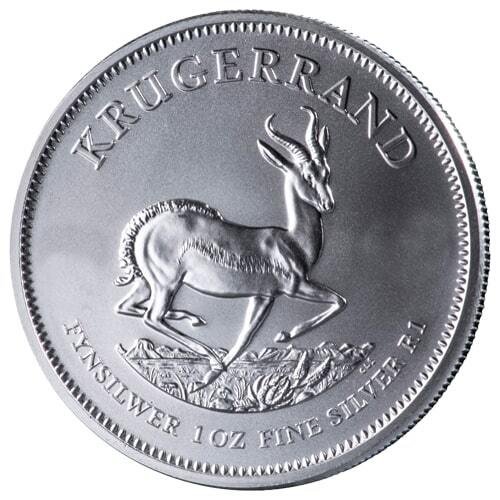Random Sa Silver Krugerrand 1 Oz Coin Rev V2 Min