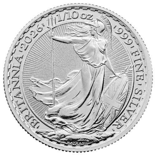 Sbr26brit 010 2026 Br Silver Britannia 1 10 Oz Coin Reverse