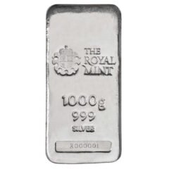 1 Kilo British Silver Cast Bar (New)