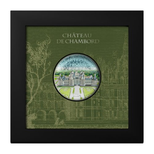 Sci24chateauchambord 2p 2024 Cook Islands Silver Chateau De Chambord 2 Oz Proof Coin Box