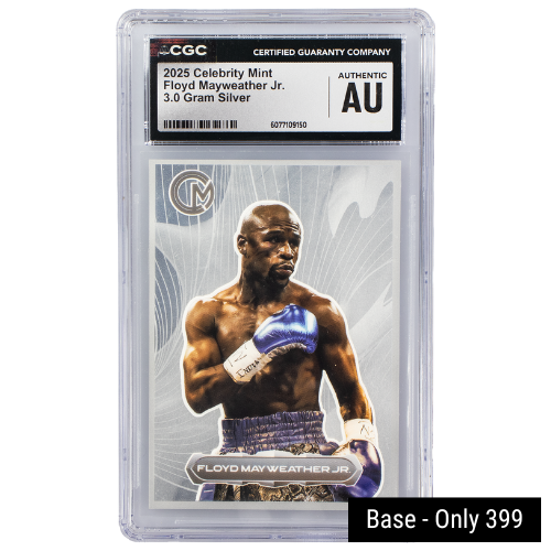 Sci25mayweatherpack 3g 2025 Celebrity Mint Legends Series Floyd Mayweather 3 Gram Silver Trading Card Blind Pack Base