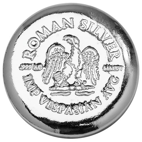 Scottsdale Mint Silver Roman Eagle 5 Oz Button Obverse 1