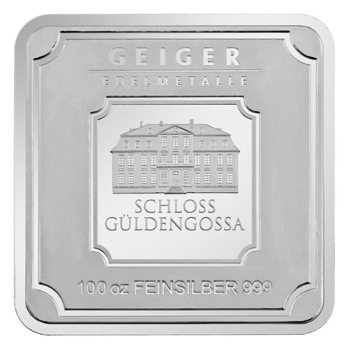 Sgesquarebar 100 Ge Silver 100 Oz Square Bar Front