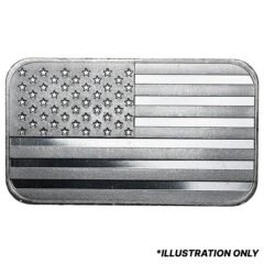 1 oz Silver American Flag Bar