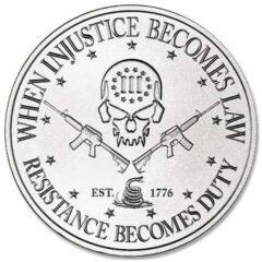 1.5 oz Deuce Four Skull Type II Silver Round