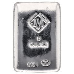 5 oz Johnson Matthey Poured Silver Bar