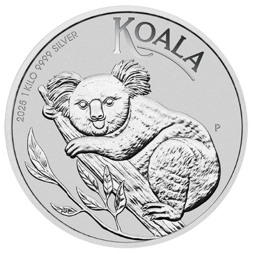Spe25koala Kilo 2025 Pe Koala Silver 1 Kilo Coin Reverse