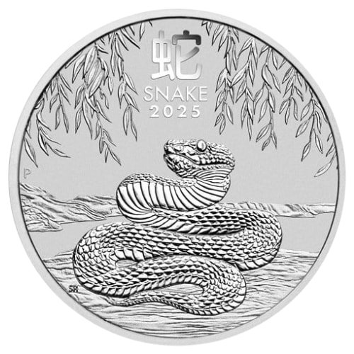 Spe25lunarsnake 2 2025 Pe Silver Lunar Series Iii Year Of The Snake 2 Oz Coin Reverse