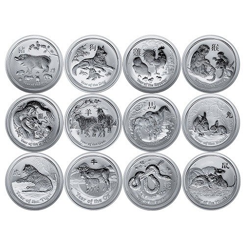 Spelunarseriesii10 24 Pe Silver Lunar Series Ii 2 Oz 12 Coin Set Rev