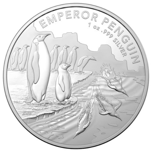 Sra23emperorpenguin 1 2023 Ra Silver Emperor Penguin 1 Oz Coin Reverse