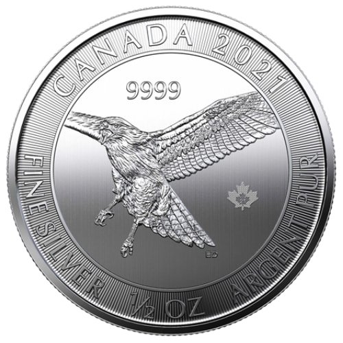 Src21bophawk 05 2021 Rc Bop Silver Red Tailed Hawk 12 Oz Coin Reverse
