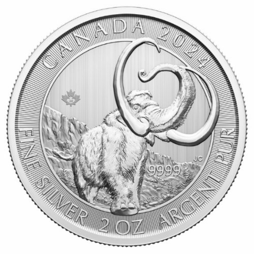 Src24mammoth 2 2024 Rc Silver Wooly Mammoth 2 Oz Coin Reverse