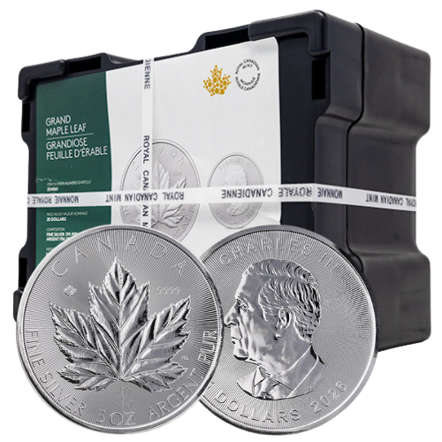 Src26maple 5 Box 2026 Rc Silver Grand Maple Leaf 5 Oz Sealed Box Composition