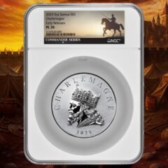 2025 NGC PL-70 Early Releases 5 oz Charlemagne Silver Coin - Commander Series