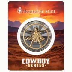 1 oz The Gunslinger Gilded Silver Round - Cowboy Series
