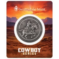1 oz The Rifleman Antique Silver Round - Cowboy Series