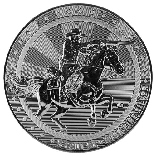 Ssccowboyrifleman 5 Sc Silver Cowboy Series The Rifleman 5 Oz Round Reverse