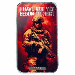 1 oz "I Have Not Yet Begun to Fight" Patriotic Colorized Silver Bar - Limited Edition