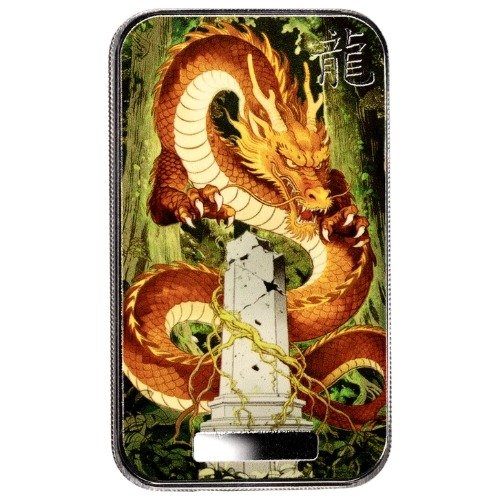 Sscmountainguardian 1 Sc Silver Lucky Dragon Mountain Guardian 1 Oz Bar Front
