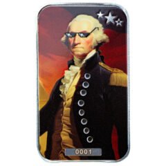 1 oz Washington "Deal with It" Patriotic Colorized Silver Bar - Limited Edition