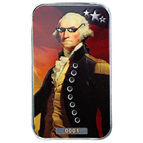 Sscwashingtondealwithit 1cp Sc Silver Washington Deal With It 1 Oz Colored Proof Bar Front