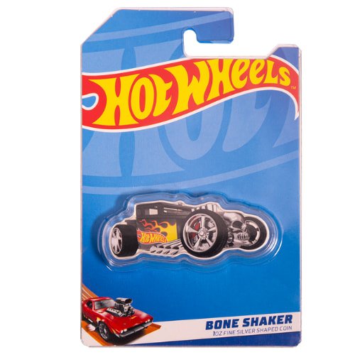 Ssi24hwboneshaker 1p 2024 Solomon Islands Silver Hot Wheels Bone Shaker 1 Oz Proof Coin Box