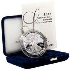 2014-W 1 oz American Silver Eagle Proof Coin w/Box & COA