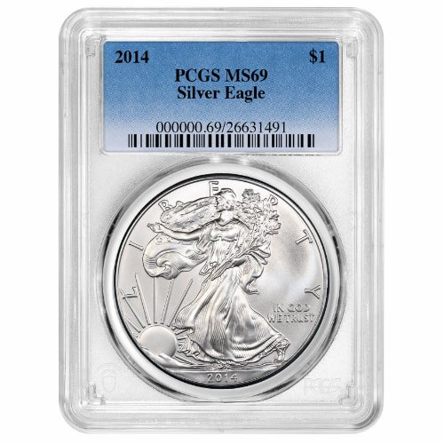 Sus14asepcgsms69 1 2014 Us Silver Eagle Pcgs Ms 69 1 Oz Coin Front