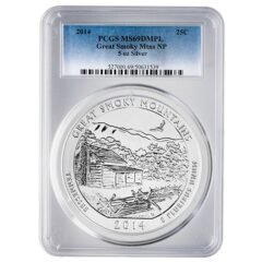 2014 PCGS MS-69 DMPL 5 oz America The Beautiful Great Smoky Mountains Silver Coin