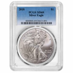 2018 PCGS MS-69 1 oz American Silver Eagle Coin