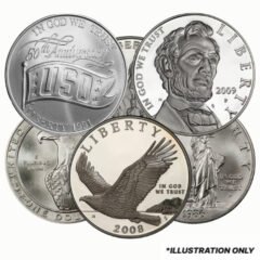 US $1 Commemorative 90% Silver Coin - Bullion/Proof - Random Year