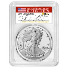2024-S PCGS PR-70 First Day of Issue 1 oz American Silver Eagle Proof Coin - John Dannreuther Signed Label