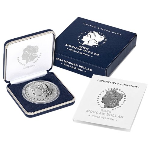 Sus24morgdoll 0859 2024 Us Silver Morgan Dollar Coin W Box Coa Box Coa